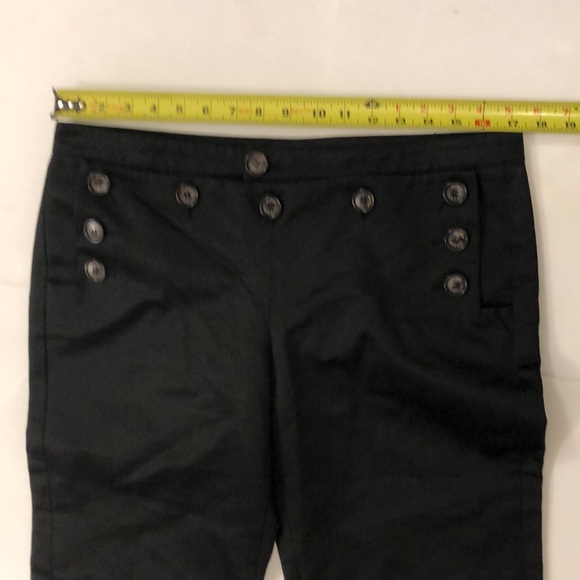 Pink Tartan 10 Pants Black Shiny Cotton & Button detail in Excellent Condition - Picture 2 of 7